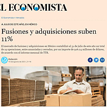 Fusiones y adquisiciones suben 11%